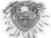 Šatka 100x100x160 cm Leona šedá